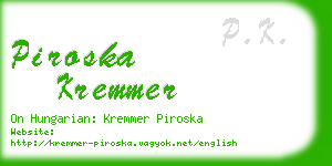 piroska kremmer business card